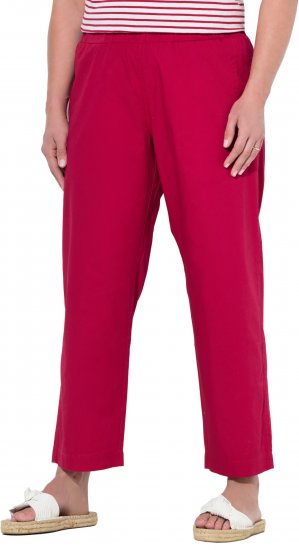 Ulla Popken Wide Leg Ruby Fit Stretch Chino Pants Salsa - Jeans & Bukser i Store Størrelser – Plus Size - Jeans og bukser, EU 42-70
