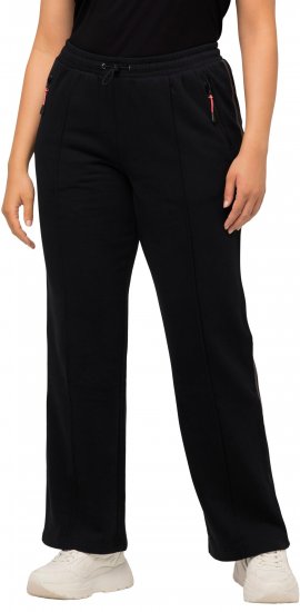 Ulla Popken Holo Detail Sweatpants Black - Jeans & Bukser i Store Størrelser – Plus Size - Jeans og bukser, EU 42-70