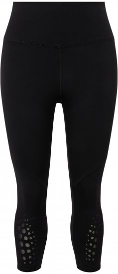 Ulla Popken Quick Dry Sport Crop Leggings Black - Jeans & Bukser i Store Størrelser – Plus Size - 