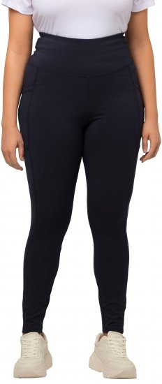 Ulla Popken High Waist Quick Dry Recycled Stretch Leggings Grey - Jeans & Bukser i Store Størrelser – Plus Size - 
