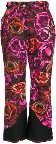 Ulla Popken Hyprar Rose Print Fully Lined Ski Pants Orange - Jeans & Bukser i Store Størrelser – Plus Size - 