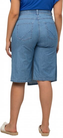 Ulla Popken Denim Wrap Look Skort Blue Denim - Jeans & Bukser i Store Størrelser – Plus Size - 