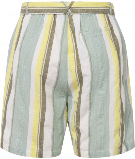 Ulla Popken Striped Wide Leg Elastic Waistband Shorts White - Jeans & Bukser i Store Størrelser – Plus Size - Jeans og bukser, EU 42-70