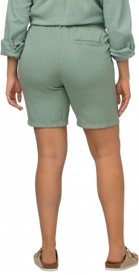 Ulla Popken Tie Belt Lyocell Shorts Moss Green - Jeans & Bukser i Store Størrelser – Plus Size - Jeans og bukser, EU 42-70
