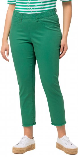 Ulla Popken Stretch Blend Bengaline Pants Emerald Green - Jeans & Bukser i Store Størrelser – Plus Size - Jeans og bukser, EU 42-70