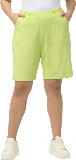 Ulla Popken Stretch Knit Bermuda Shorts Green - Jeans & Bukser i Store Størrelser – Plus Size - 