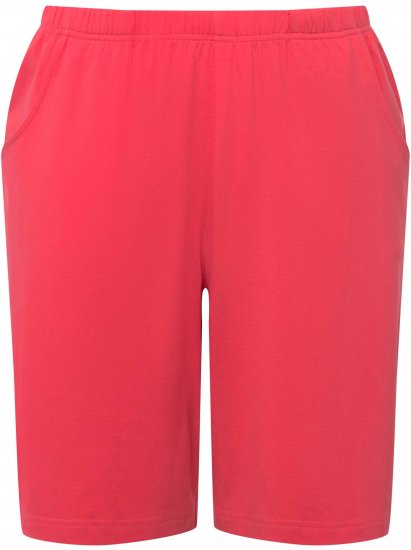 Ulla Popken Stretch Knit Bermuda Shorts Red - Jeans & Bukser i Store Størrelser – Plus Size - Jeans og bukser, EU 42-70