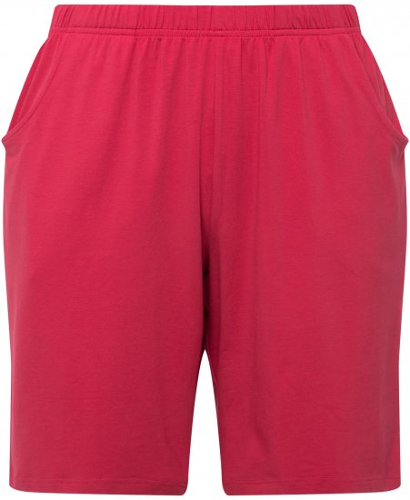 Ulla Popken Stretch Knit Bermuda Shorts Red - Jeans & Bukser i Store Størrelser – Plus Size - Jeans og bukser, EU 42-70