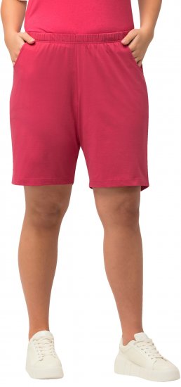 Ulla Popken Stretch Knit Bermuda Shorts Red - Jeans & Bukser i Store Størrelser – Plus Size - Jeans og bukser, EU 42-70