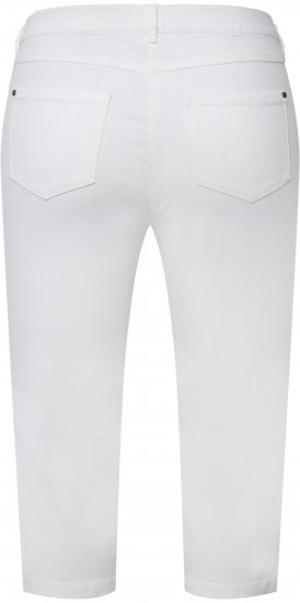 Ulla Popken Basic Capri Sarah Fit Jeans Snow White - Jeans & Bukser i Store Størrelser – Plus Size - Jeans og bukser, EU 42-70