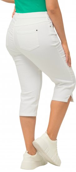Ulla Popken Basic Capri Sarah Fit Jeans Snow White - Jeans & Bukser i Store Størrelser – Plus Size - Jeans og bukser, EU 42-70