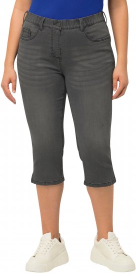 Ulla Popken Basic Capri Sarah Fit Jeans Gray - Jeans & Bukser i Store Størrelser – Plus Size - Jeans og bukser, EU 42-70