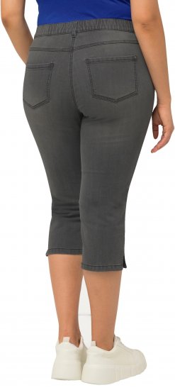 Ulla Popken Basic Capri Sarah Fit Jeans Gray - Jeans & Bukser i Store Størrelser – Plus Size - Jeans og bukser, EU 42-70