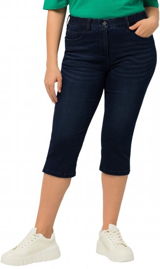 Ulla Popken Basic Capri Sarah Fit Jeans Denim Blue - Jeans & Bukser i Store Størrelser – Plus Size - 