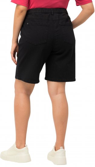 Ulla Popken Basic Denim Mandy Bermuda Shorts Black - Jeans & Bukser i Store Størrelser – Plus Size - Jeans og bukser, EU 42-70