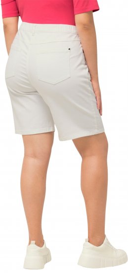 Ulla Popken Basic Denim Mandy Bermuda Shorts Snow White - Jeans & Bukser i Store Størrelser – Plus Size - Jeans og bukser, EU 42-70