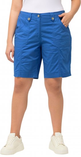 Ulla Popken Cargo Bermuda Shorts Royal Blue - Jeans & Bukser i Store Størrelser – Plus Size - 