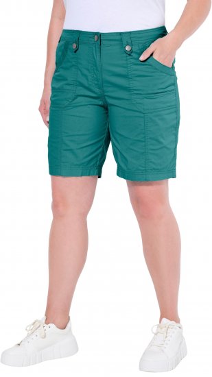 Ulla Popken Cargo Bermuda Shorts Teal - Jeans & Bukser i Store Størrelser – Plus Size - Jeans og bukser, EU 42-70
