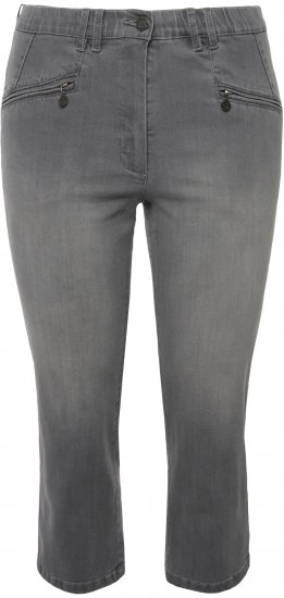 Ulla Popken Cropped Stretch Blend Mony Jeans Denim Blue - Jeans & Bukser i Store Størrelser – Plus Size - Jeans og bukser, EU 42-70