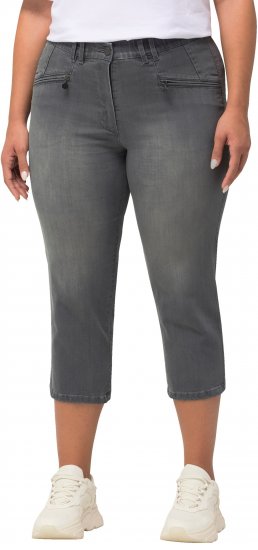 Ulla Popken Cropped Stretch Blend Mony Jeans Denim Blue - Jeans & Bukser i Store Størrelser – Plus Size - Jeans og bukser, EU 42-70