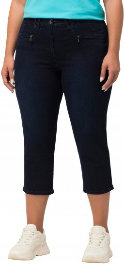 Ulla Popken Cropped Stretch Blend Mony Jeans Denim Blue - Jeans & Bukser i Store Størrelser – Plus Size - 