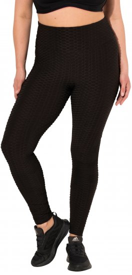 Ulla Popken Textured High Waisted Leggings Grey - Jeans & Bukser i Store Størrelser – Plus Size - Jeans og bukser, EU 42-70