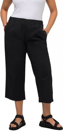 Ulla Popken Cropped Ruby Fit Pants Black - Jeans & Bukser i Store Størrelser – Plus Size - Jeans og bukser, EU 42-70