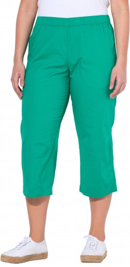 Ulla Popken Cropped Ruby Fit Pants Emerald Green - Jeans & Bukser i Store Størrelser – Plus Size - Jeans og bukser, EU 42-70