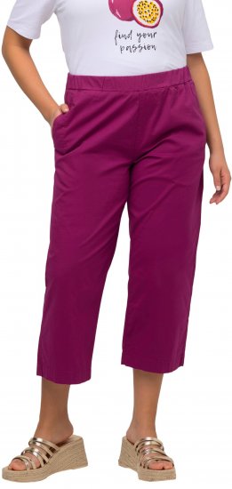 Ulla Popken Cropped Ruby Fit Pants Magnolia Red - Jeans & Bukser i Store Størrelser – Plus Size - Jeans og bukser, EU 42-70