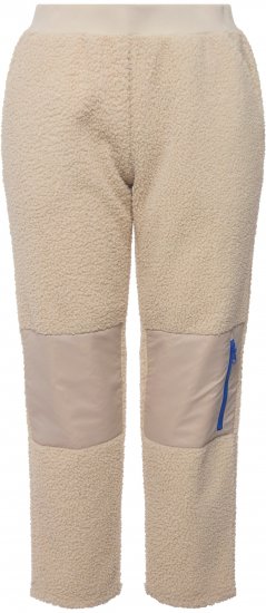 Ulla Popken Teddy Fleece Knee Patch Pants Beige - Jeans & Bukser i Store Størrelser – Plus Size - 