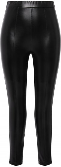 Ulla Popken Faux Leather Leggings Black - Jeans & Bukser i Store Størrelser – Plus Size - Jeans og bukser, EU 42-70