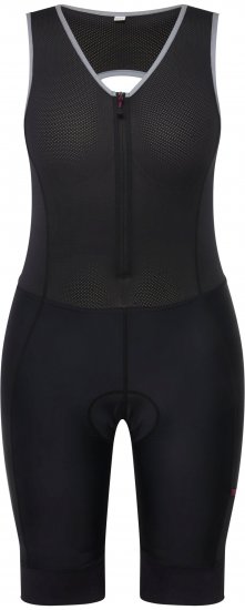 Ulla Popken Padded Cycling Zip Front Bodysuit Black - Jeans & Bukser i Store Størrelser – Plus Size - Jeans og bukser, EU 42-70