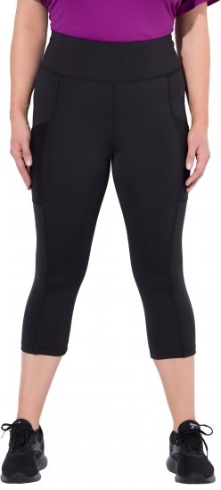 Ulla Popken Cropped High Waisted Leggings Black - Jeans & Bukser i Store Størrelser – Plus Size - 