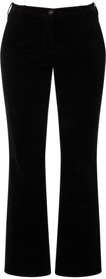 Ulla Popken Mandy Corduroy Pants Black - Jeans & Bukser i Store Størrelser – Plus Size - Jeans og bukser, EU 42-70