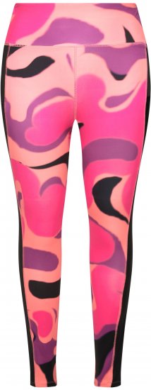 Ulla Popken Abstract Print Quick Dry Leggings Purple - Jeans & Bukser i Store Størrelser – Plus Size - Jeans og bukser, EU 42-70