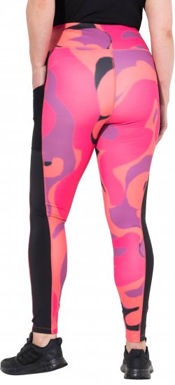 Ulla Popken Abstract Print Quick Dry Leggings Purple - Jeans & Bukser i Store Størrelser – Plus Size - Jeans og bukser, EU 42-70