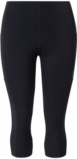 Ulla Popken Cropped Sports Leggings Black - Jeans & Bukser i Store Størrelser – Plus Size - Jeans og bukser, EU 42-70