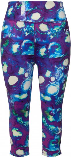 Ulla Popken Neon Bubble Quick Dry Leggings Blue - Jeans & Bukser i Store Størrelser – Plus Size - Jeans og bukser, EU 42-70