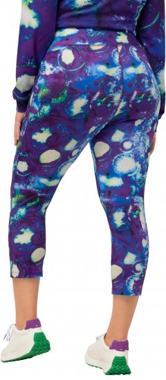 Ulla Popken Neon Bubble Quick Dry Leggings Blue - Jeans & Bukser i Store Størrelser – Plus Size - Jeans og bukser, EU 42-70