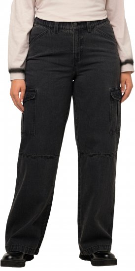 Ulla Popken Mandy Cargo Jeans Black - Jeans & Bukser i Store Størrelser – Plus Size - 