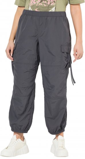 Ulla Popken Elastic Waist Cargo Pants Graphite Grey - Jeans & Bukser i Store Størrelser – Plus Size - Jeans og bukser, EU 42-70