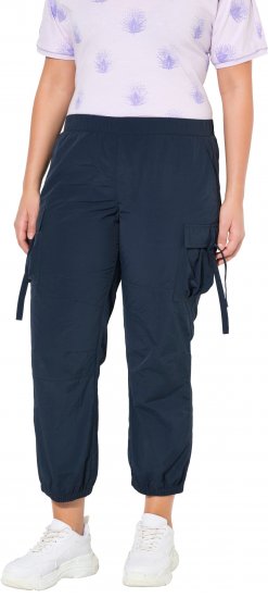 Ulla Popken Elastic Waist Cargo Pants Navy - Jeans & Bukser i Store Størrelser – Plus Size - Jeans og bukser, EU 42-70