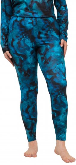 Ulla Popken Ink Print Functional Ski Leggings Blue - Jeans & Bukser i Store Størrelser – Plus Size - Jeans og bukser, EU 42-70