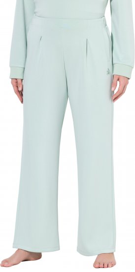 Ulla Popken Box Pleat Stretch Fit Yoga Pants Light Blue - Jeans & Bukser i Store Størrelser – Plus Size - Jeans og bukser, EU 42-70
