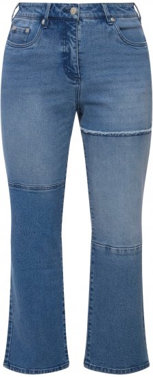 Ulla Popken Patchwork Jeans Blue - Jeans & Bukser i Store Størrelser – Plus Size - Jeans og bukser, EU 42-70
