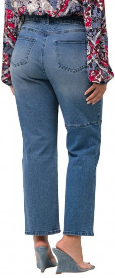 Ulla Popken Patchwork Jeans Blue - Jeans & Bukser i Store Størrelser – Plus Size - Jeans og bukser, EU 42-70