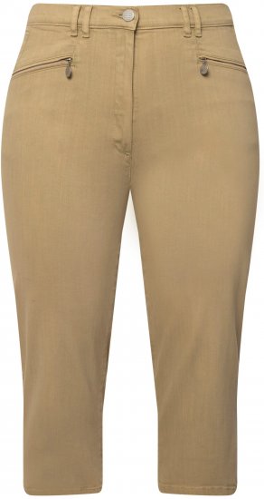 Ulla Popken Cropped Stretch Fit Mony Pants Dark Putty - Jeans & Bukser i Store Størrelser – Plus Size - 