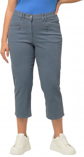 Ulla Popken Cropped Stretch Fit Mony Pants Light Sapphire - Jeans & Bukser i Store Størrelser – Plus Size - 