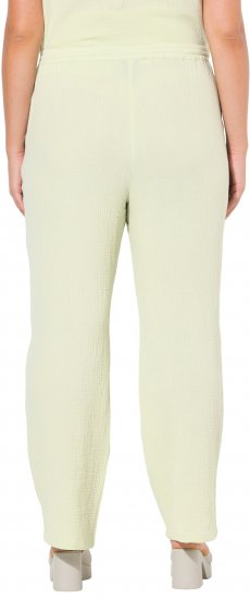 Ulla Popken Muslin Pull On Pants Green - Jeans & Bukser i Store Størrelser – Plus Size - Jeans og bukser, EU 42-70
