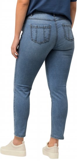 Ulla Popken Rhinestone Detail Stretch Fit Skinny Jeans Blue - Jeans & Bukser i Store Størrelser – Plus Size - 
